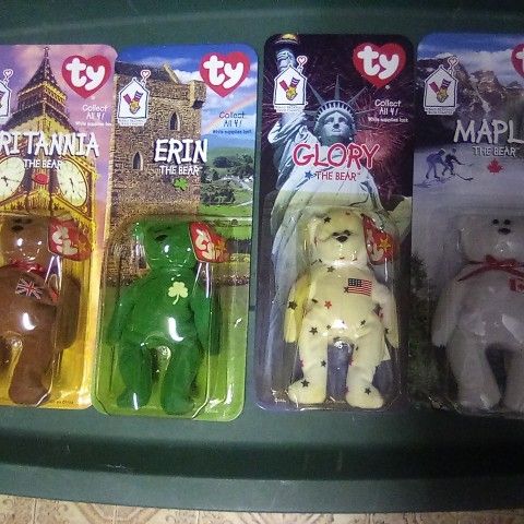 Ty Beanie Baby Four Bear Collection 