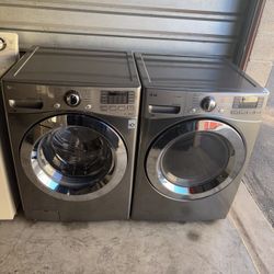 Gray LG Washer And Electric Dryer Matching Set