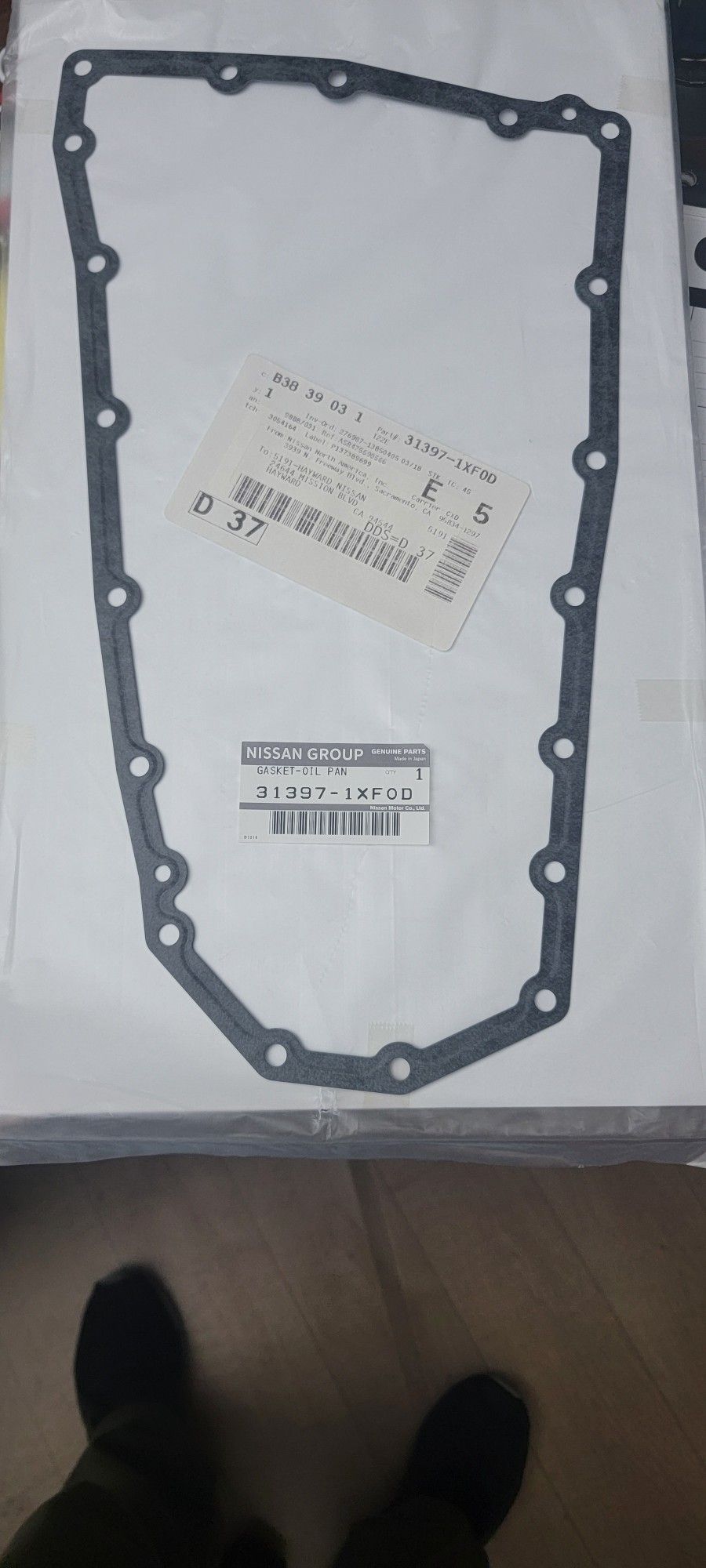 Genuine Nissan Parts - Transmission Oil Pan Gasket (31397-1XF0D)