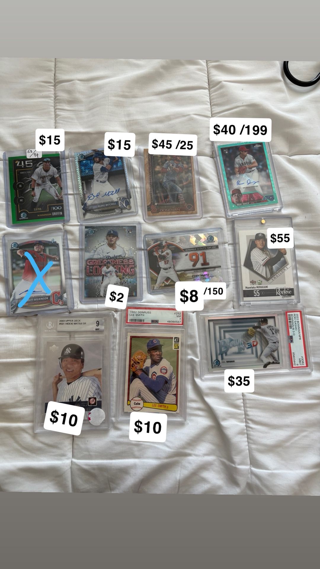 Baseball Cards Autos/#/Inserts