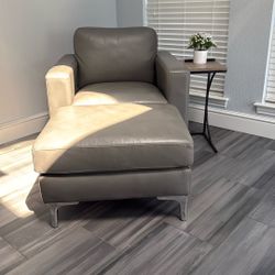 Light Grey Chair And Ottoman