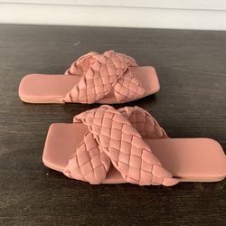 Open edit pink sandals size 7.5 for women