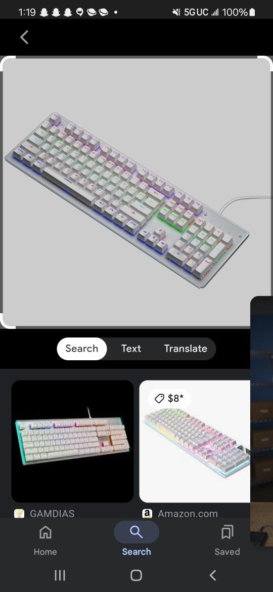 White Wired Gaming Keyboard