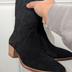 Madewell Tall Western Boots Suede