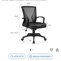 Tuoze Ergonomic Office Mid Back Mesh Chair Swivel Desk Chair Lumbar Support Computer Chair with Armrest (Black Scammer stay away serious people only p