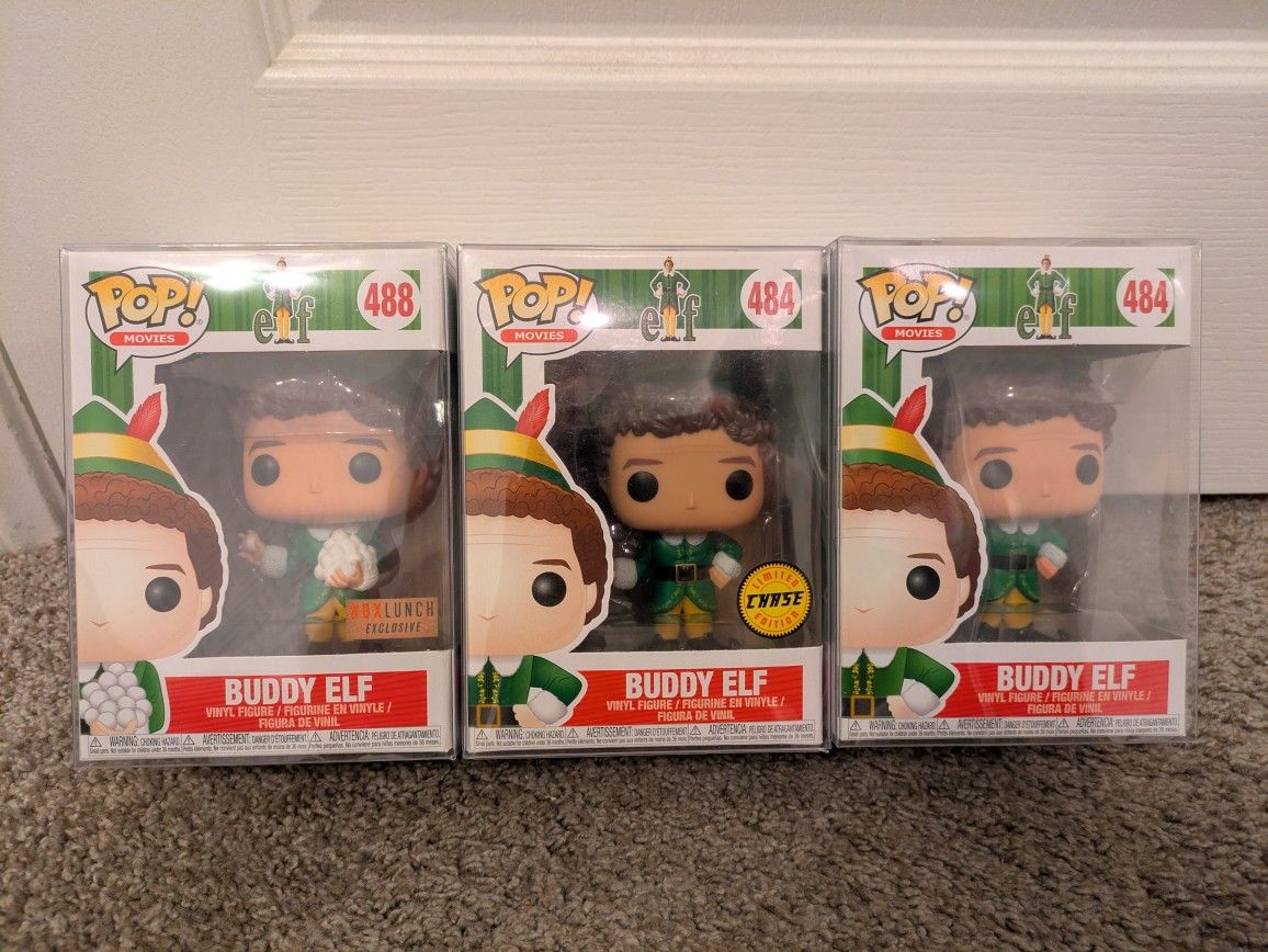 Buddy the Elf Funko Pop Pops Lot of 3 with Chase