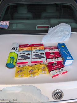 Raid, Catchmaster, rescue, Eliminator, Victor pest control devices, electric swatter, traps glue traps ants, flys & mice.