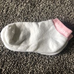 Adidas Socks Pink And White Single Pair $2
