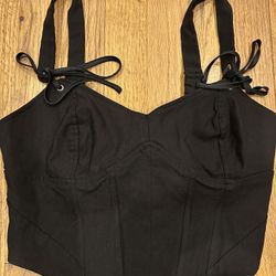 Black corset top size small 