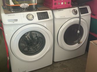Samsung Electric Washer And Dryer Set-Front Loader