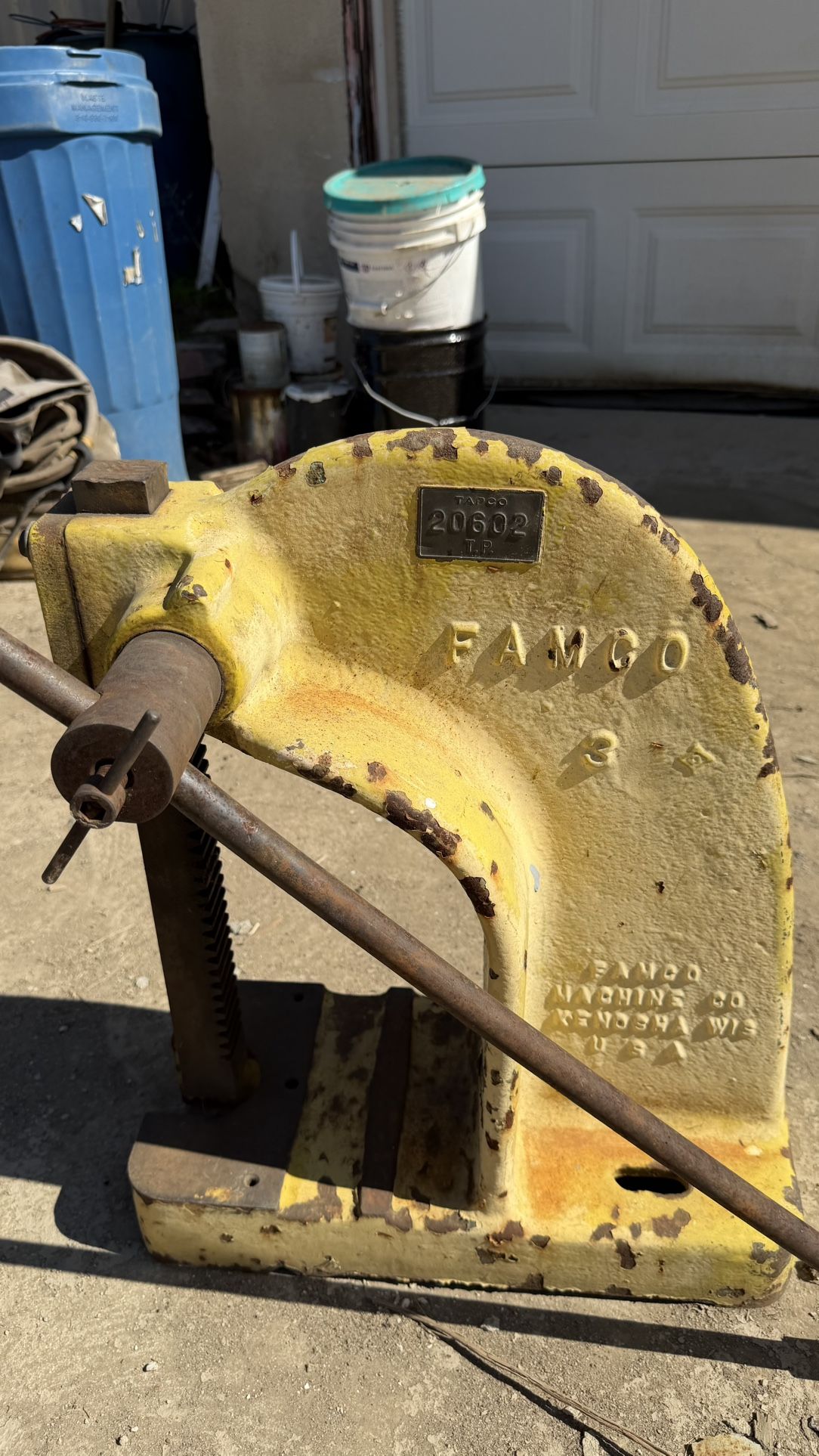 Arbor Press Machinists blacksmith Metal Famco 