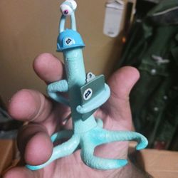 Disney Pixar Monsters Inc Charlie Proctor Blue Octopus Figure Hard Hat 4.5"