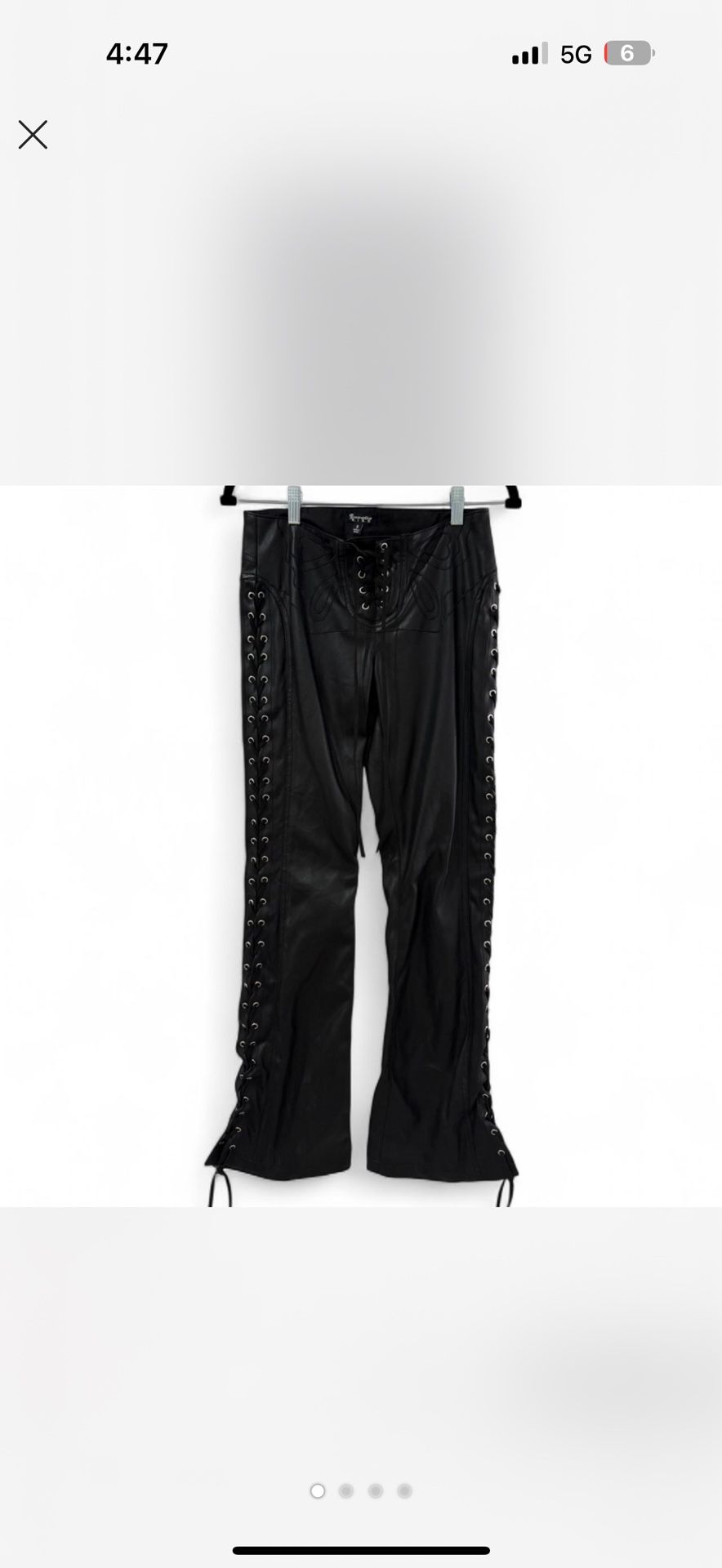 Dolls Kill Leather Lace Up Pants🖤