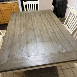 Kitchen/dining Wood Table And Chairs