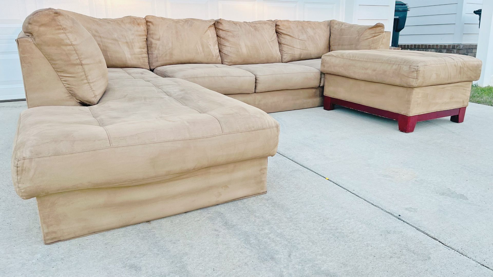 beige tan sectional