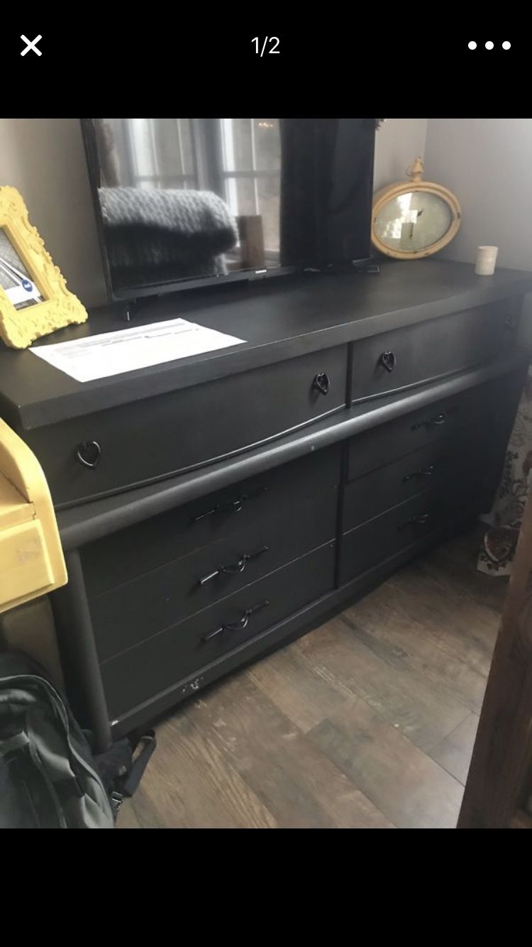 Vintage Shabby Chic Solid Wood Dresser from 60s/70s