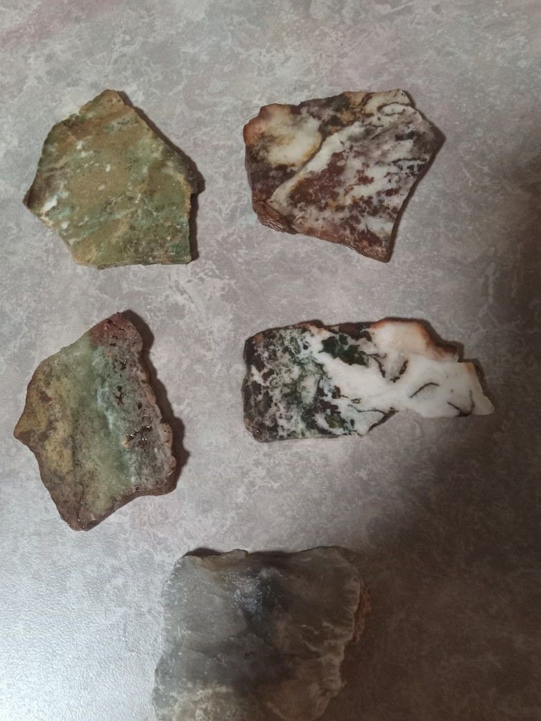 5 Cut Unpolished Cabochons