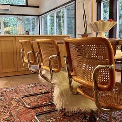  Vintage Cane Dining Chairs. 