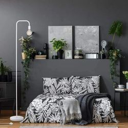 70'' Matte White Floor Lamp With In-Line On/Off Foot Switch For Living Room Or Bedroom