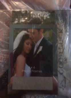 Wedding day glass pic frame