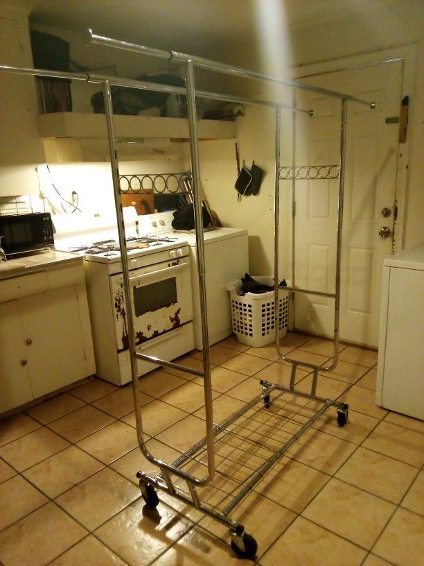 Premium Full Metal Double Deck Clothing Rack