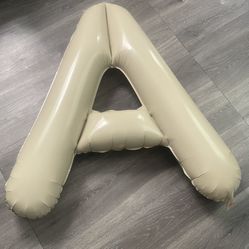 Letter A Ballon Cream Color Giant Size 