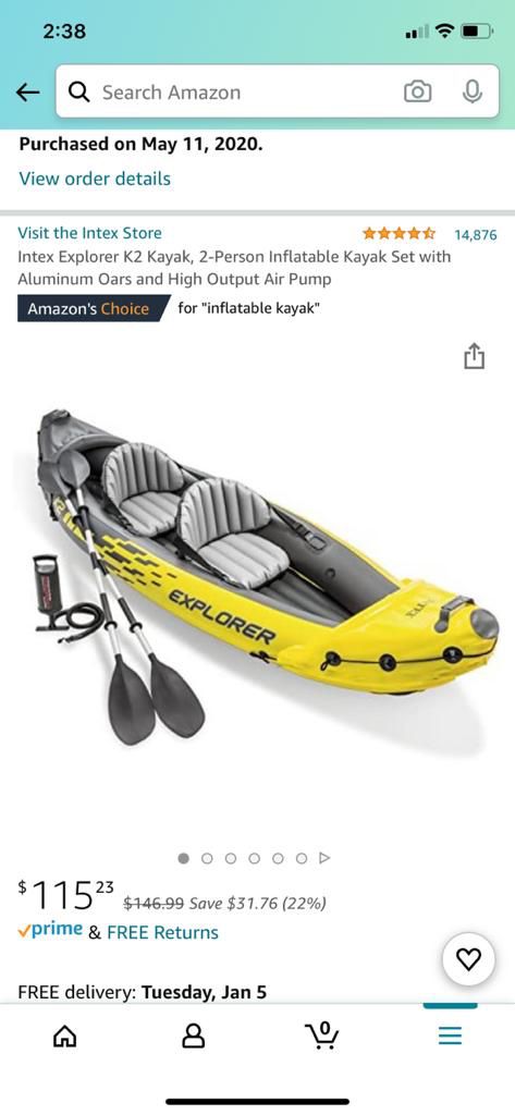 Brand new inflatable 2 seater kayak