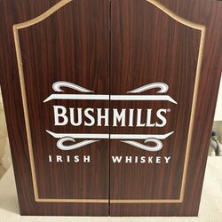 Bushmills Irish Whiskey- Dartboard & Cabinet Set (Darts Included)