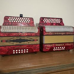 2 Hohner Corona Accordions