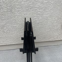 Set Of 2 Folding Side Table With Storage Rack 