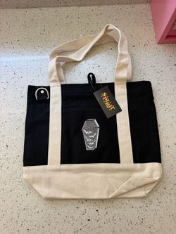 Spirit Halloween Coffin Canvas Tote Bag
