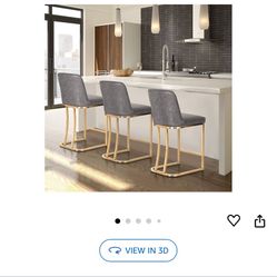 Grey And Gold Bar Stool Chairs 