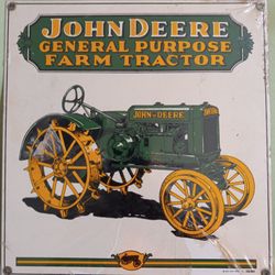 John Deere Metal Sign 