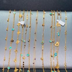 21K GOLD anklets (Dubai style)