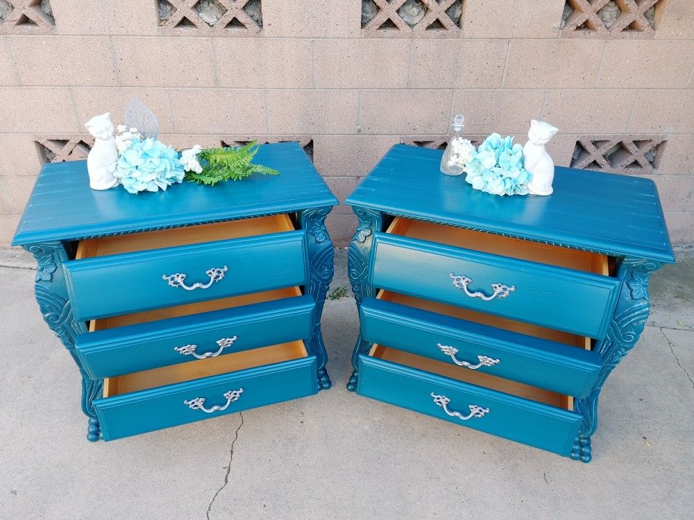 Ornate Vintage Nightstands