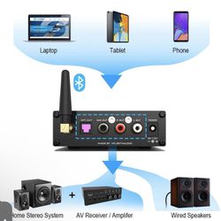 FX AUDIO Bluetooth Audio Receiver with Audiophile DAC Support aptX HD & LDAC Hi-Fi Bluetooth Audio Adapter for Home Stereo Amplifier/AV Receiver/Activ