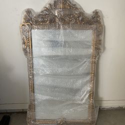 Antique Ornate Gold Wall Mirror
