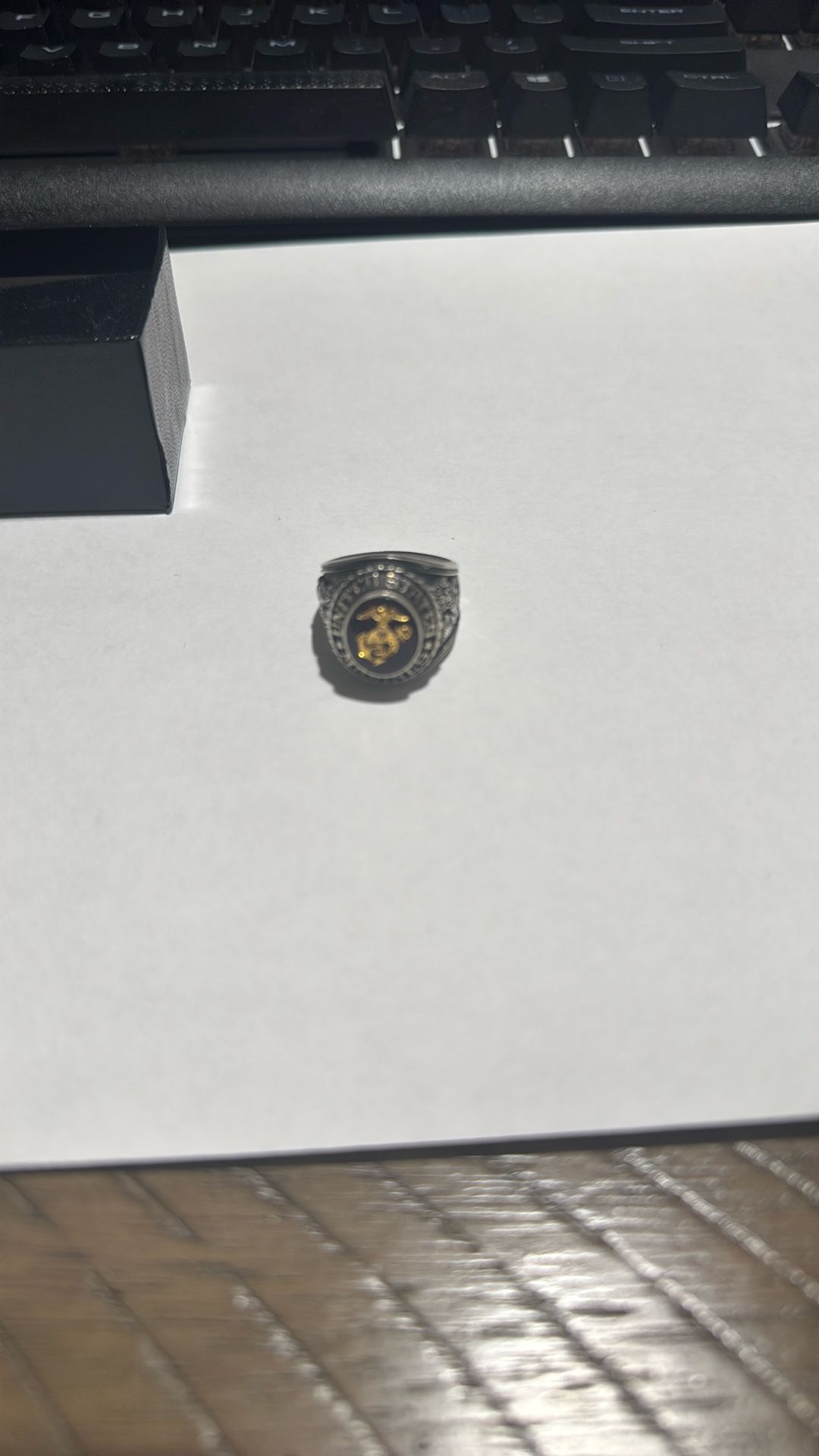 USMC Sterling Silver Ring / Tun Tavern - Iwo Jina