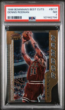 1996-97 Bowman’s Best Cuts INSERT - #BC17 DENNIS RODMAN - GRADED PSA 7 NEAR MINT CONDITION