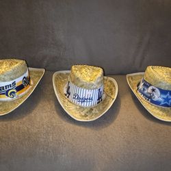 Sports Straw Hat  Dodgers, Rams, Cowboys 