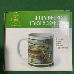 NEW JOHN DEERE FARM SCENE TRACTOR MUG W/BOX