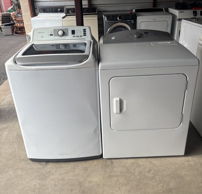 White Insignia Washer And Kenmore Electric Dryer