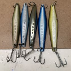 Fishing Jigs 5- Vintage Tady 4/0 Surface Jigs