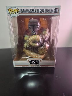 Funko Pop Star Wars Mandalorian & Child on Bantha #416