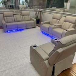 Brand New Power Reclining Sofa Set