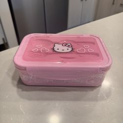 Hello Kitty Bento Box + Utensils