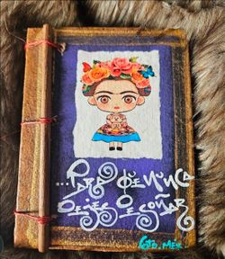 Frida Kahlo Vintage Mini Notebook Handmade Collectible