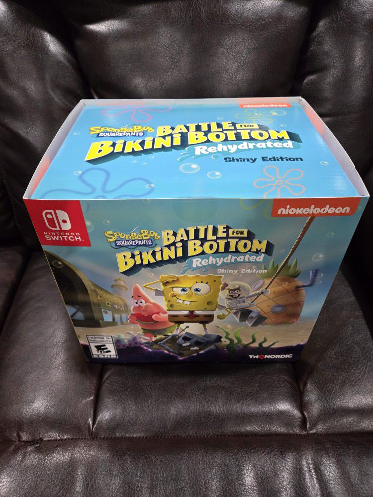 New Sealed Spongebob SquarePants Battle For The Bikini Bottoms Shiny Edition Nintendo Switch Game