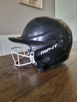 Rip-It Black Batting Helmet with Face Guard