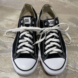 Converse All Star Low Tops Lace Up Black Shoes Men’s 9 / Women’s 11